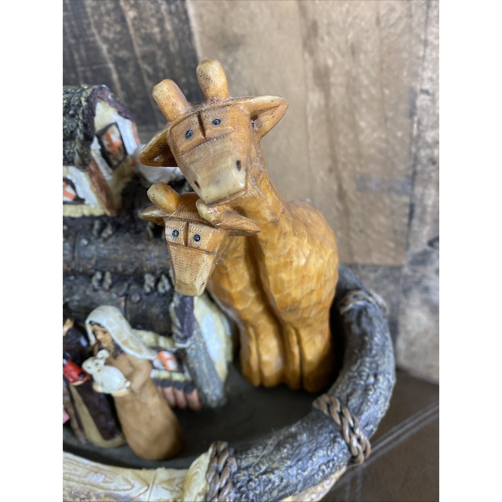 Noah's Ark Decor JCP Home Collection Home Christmas Hand Decorated Rustic Vtg - Picture 3 of 16